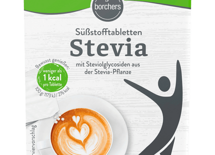 Borchers Süßstofftabletten Stevia 3x120 Tabletten Nachfüllpackung 18g