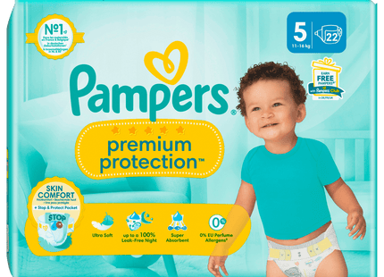 Pampers Premium Protection Windeln Gr.5 11-16kg 22 Stück