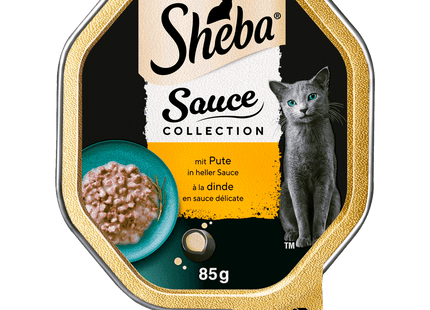 Sheba Schale Sauce Spéciale mit Putenhäppchen in heller Sauce 85g