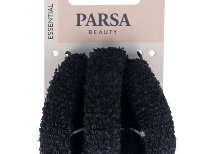 Parsa Beauty Haargummis Frottee schwarz