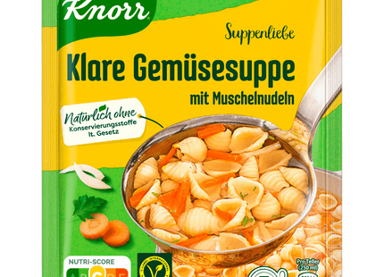 Knorr Suppenliebe Klare Gemüsesuppe mit Muschelnudeln 750ml