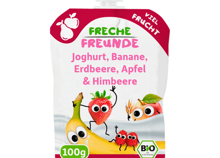 Erdbär Freche Freunde Bio Joghurtmus Erdbeer & Himbeer 100g