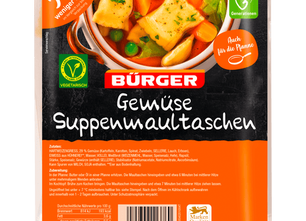 Bürger Gemüse Suppenmaultaschen 250g