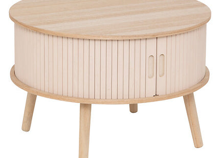 Nyos Couchtisch mit 2 Türen 60 x 40,7 cm beige MDF