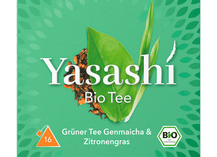 Yasashi Bio Tee Grüner Tee Genmaicha & Zitronengras 28g, 16 Beutel