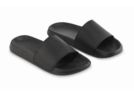 KOLAM Badeschlappen Größe 44/45 in Schwarz Bequeme Strand- und Pool-Slipper TK Gruppe® Grosshandel 