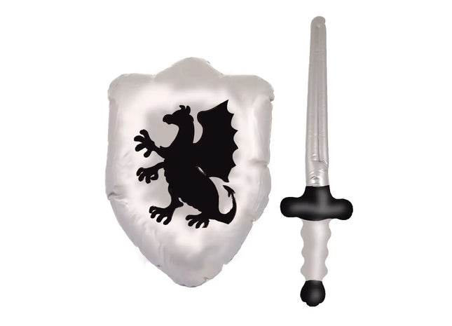 48 cm aufblasbares Schild & 62 cm Schwert-Set, Kinder-Ritterspielzeug für Kostüme und Partys TK Gruppe® Grosshandel 