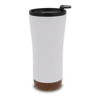 480ml Doppelwandiger Becher mit Korkboden, Elegant Weiß TK Gruppe® Grosshandel 