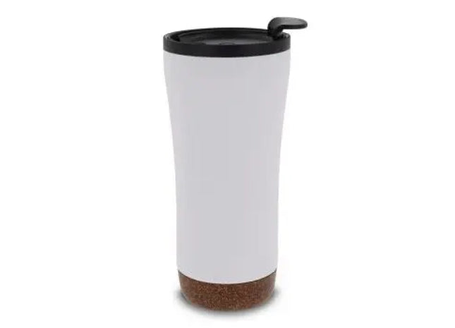 480ml Doppelwandiger Becher mit Korkboden, Elegant Weiß TK Gruppe® Grosshandel 