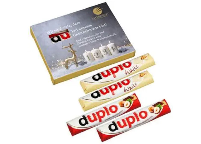 4er Advents-Duplo-Pack mit klassischen & weißen Duplos – Personalisierte Weihnachtsfreude TK Gruppe® Grosshandel 