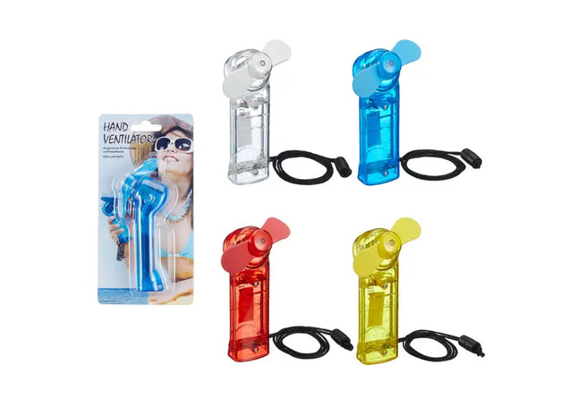4er Pack Handventilatoren auf Karte - Kompakt & Stilvoll für Unterwegs TK Gruppe® Grosshandel 