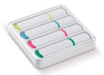 4er Pack Weiße Textmarker - Ideal für Hervorhebungen & Markierungen TK Gruppe® Grosshandel 