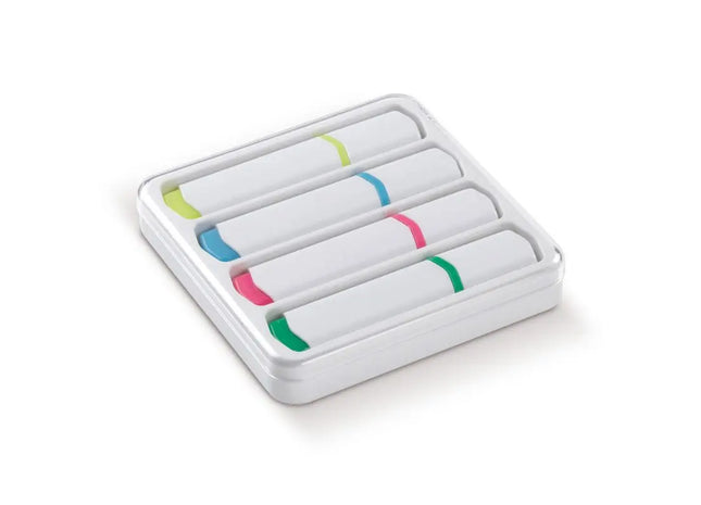 4er Pack Weiße Textmarker - Ideal für Hervorhebungen & Markierungen TK Gruppe® Grosshandel 