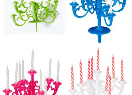 4er Set Kuchen-Kerzenhalter, 13cm, je für 9 Kerzen – Perfekt für Feste TK Gruppe® Grosshandel 