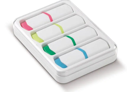 4er Set Mini Textmarker in Weiß - Ideal für Präzise Markierungen TK Gruppe® Grosshandel 