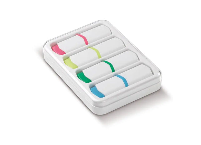 4er Set Mini Textmarker in Weiß - Ideal für Präzise Markierungen TK Gruppe® Grosshandel 