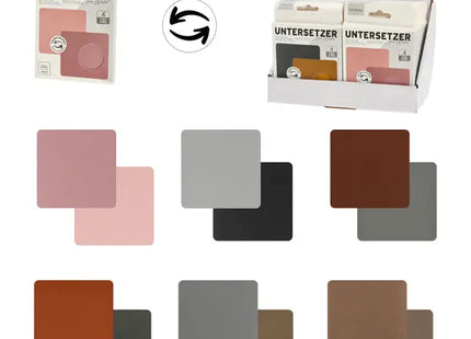 4er Set PVC-Untersetzer im Displaykarton, 6 Displays pro Karton – Robuste Tischschoner TK Gruppe® Grosshandel 