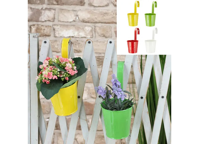 4er Set Springflower Übertöpfe, Klein, Ø ca. 11 cm – Charmante Pflanzgefäße TK Gruppe® Grosshandel 