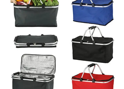 4er Set Thermo-Einkaufskorb, faltbar, großes Volumen 30l – Ideal für unterwegs TK Gruppe® Grosshandel 