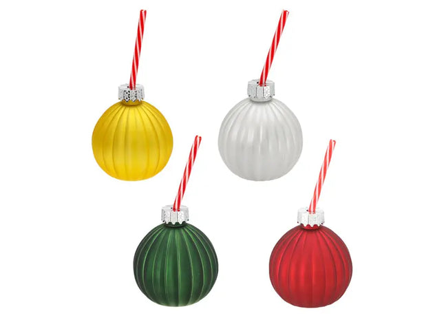 4er-Set Weihnachtskugel Trinkgläser, je ca. 400ml TK Gruppe® Grosshandel 