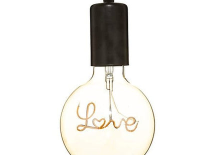 LED-Glühbirne Wort "Love" Bernstein 2,D13cm E27