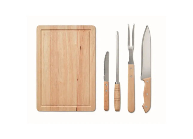 4teiliges Barbecue-Werkzeug GRILLE - schwarz, robust und stilvoll für Grillprofis TK Gruppe® Grosshandel 