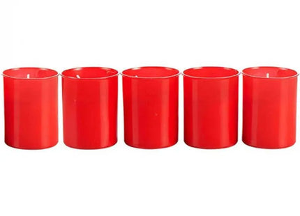 5-Pack Red Memorial Candle Holders: No.24 Grave Light Burners for Honoring Loved Ones with Serenity TK Gruppe® Grosshandel 