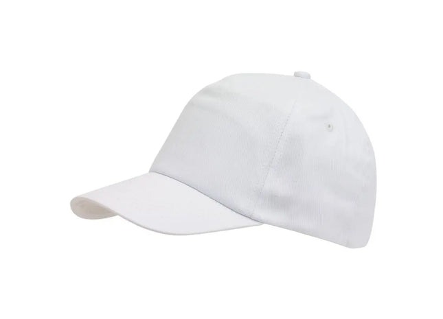 5-Panel-Cap für Kinder KIDDY WEAR: Weiß, Bequem, Verstellbar für Spiel und Freizeit TK Gruppe® Grosshandel 