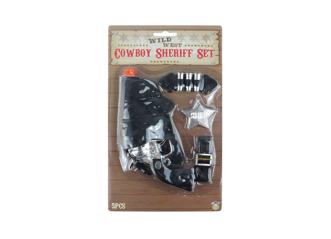 5-teiliges Cowboy-Set mit 18-cm-Pistole – komplettes Westernkostüm für Kinder TK Gruppe® Grosshandel 