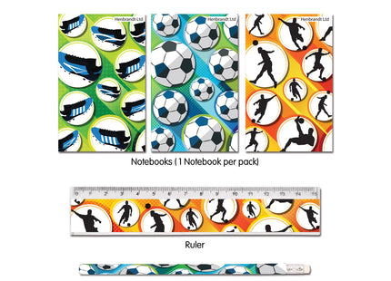 5-teiliges Fußball-Briefpapier-Set, Schreiben für Kinder, Themenpaket TK Gruppe® Grosshandel 