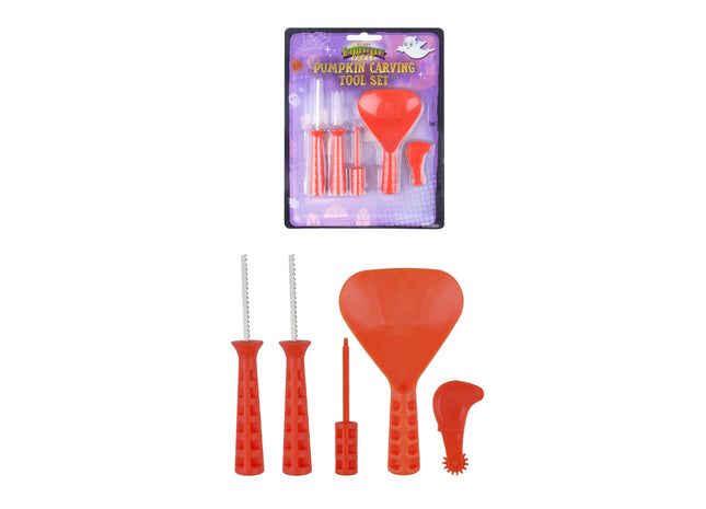 5-teiliges Kürbisschnitzset – unverzichtbare Werkzeuge für Halloween-Kürbislaternen TK Gruppe® Grosshandel 