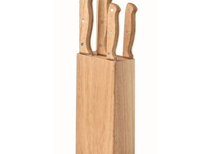 5-teiliges Messerblock-Set GOURMET - Holz Premium Küchenmesser für jeden Bedarf TK Gruppe® Grosshandel 