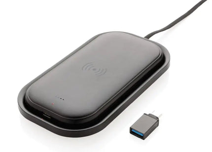 5.000 mAh Kabellose Lade-Powerbank Station - Schwarz - Tragbare Akku-Ladestation TK Gruppe® Grosshandel 