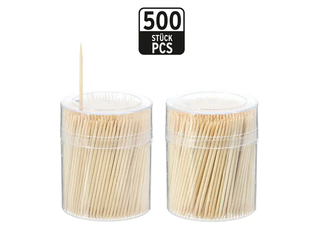 500 Stück Zahnstocker aus Bambus, biologisch abbaubar, umweltfreundlich, langlebig TK Gruppe® Grosshandel 