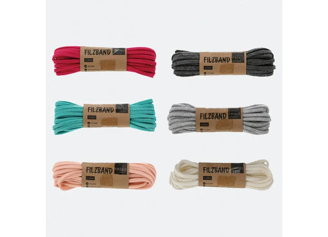 500cm Filzband, 6er-Set - Vielseitig einsetzbares Bastel- und Dekorationsmaterial TK Gruppe® Grosshandel 