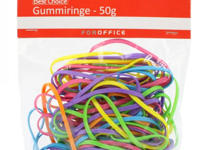 50g Bunte Gummiringe in Trendfarben, 3mm Breite - Vielseitig Einsetzbare Elastikbänder TK Gruppe® Grosshandel 