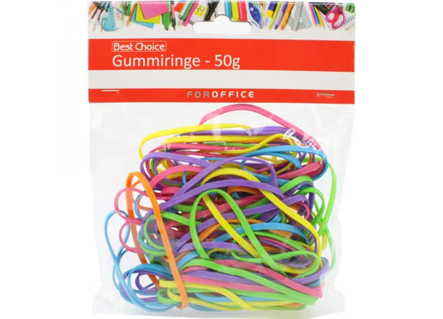 50g Bunte Gummiringe in Trendfarben, 3mm Breite - Vielseitig Einsetzbare Elastikbänder TK Gruppe® Grosshandel 