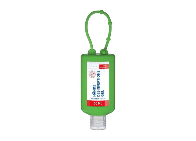 50ml Bumper Hand-Desinfektionsmittel Gel, DIN EN 1500 - Label Grün TK Gruppe® Grosshandel 