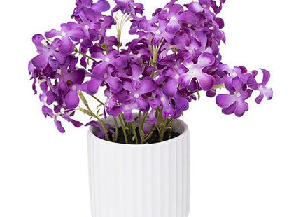 Künstliche violette Blumen Keramiktopf H27cm