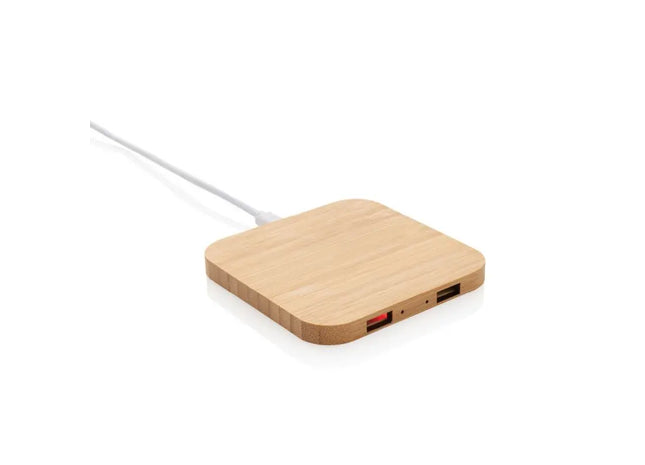 5W Kabelloses Ladegerät aus Bambus mit USB-Anschluss - Braun Nachhaltiges Design, Leicht zu bedienen TK Gruppe® Grosshandel 