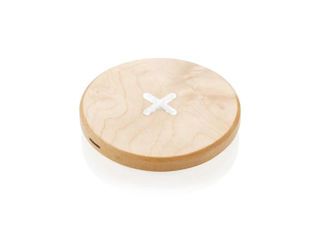 5W Wireless Charger aus Holz - Brauner Kabelloser Ladegerät, Nachhaltiges Design TK Gruppe® Grosshandel 
