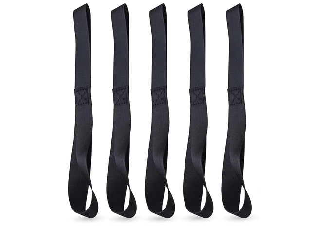 5X Zurrschlaufen - Schlaufen 30 cm Dopelschlaufen Rundschlinge Halteband zur Befestigung bei Transport Motorrad, Ladungssicherung (5X)