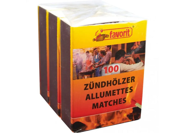 5,5 cm Umweltschonende Zündhölzer, 3er-Pack (300 Stück) - 100% FSC Zertifiziert TK Gruppe® Grosshandel 