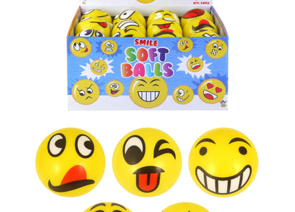 6 cm Weiche Gesichtsbälle, 12Er Pack, Sortierte Farben, Kinderspielzeug TK Gruppe® Grosshandel 