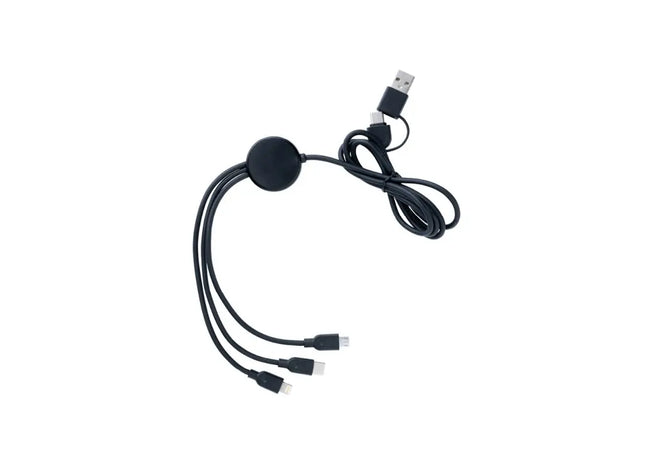 6-in-1 Kabel aus RCS recyceltem TPE und Kunststoff - Schwarz TK Gruppe® Grosshandel 