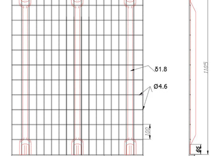 Durchfallschutz-Paletten 1100x880 mm mit Gitterfachboden & rostfreier Rückwand