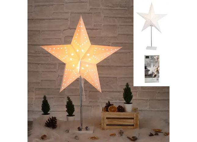 60cm Papierstern Stehleuchte - Modernes Sternenlicht für stilvolle Beleuchtung TK Gruppe® Grosshandel 