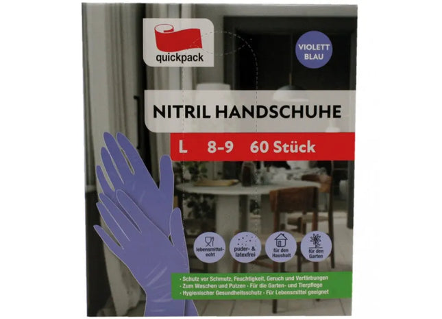 60er-Pack Nitril-Einweghandschuhe, Größe L – Robust & Latexfrei TK Gruppe® Grosshandel 