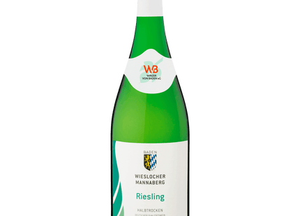 Wieslocher Mannaberg Weißwein Riesling halbtrocken 1l