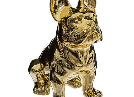 Statuette Bulldogge Keramik gold H19cm